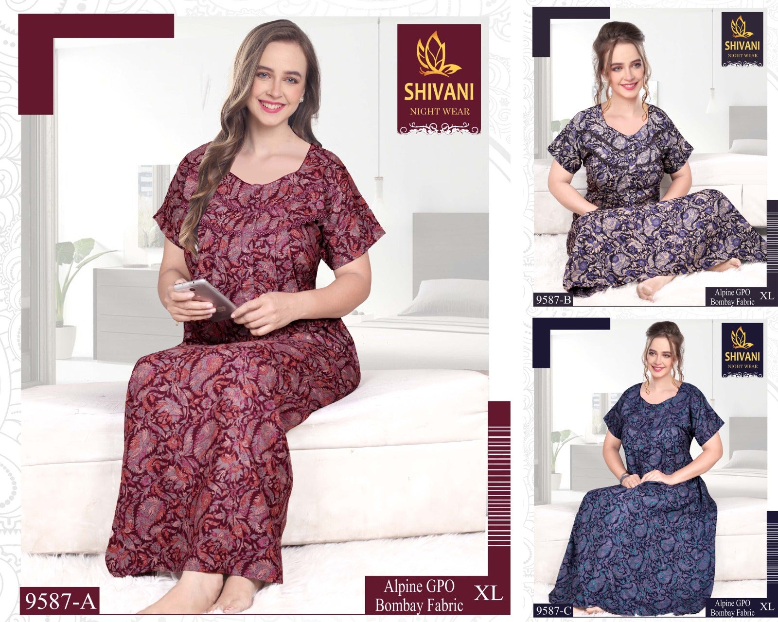 Alpine Gpo Shivani Alpine Night Gowns Wholesale Price