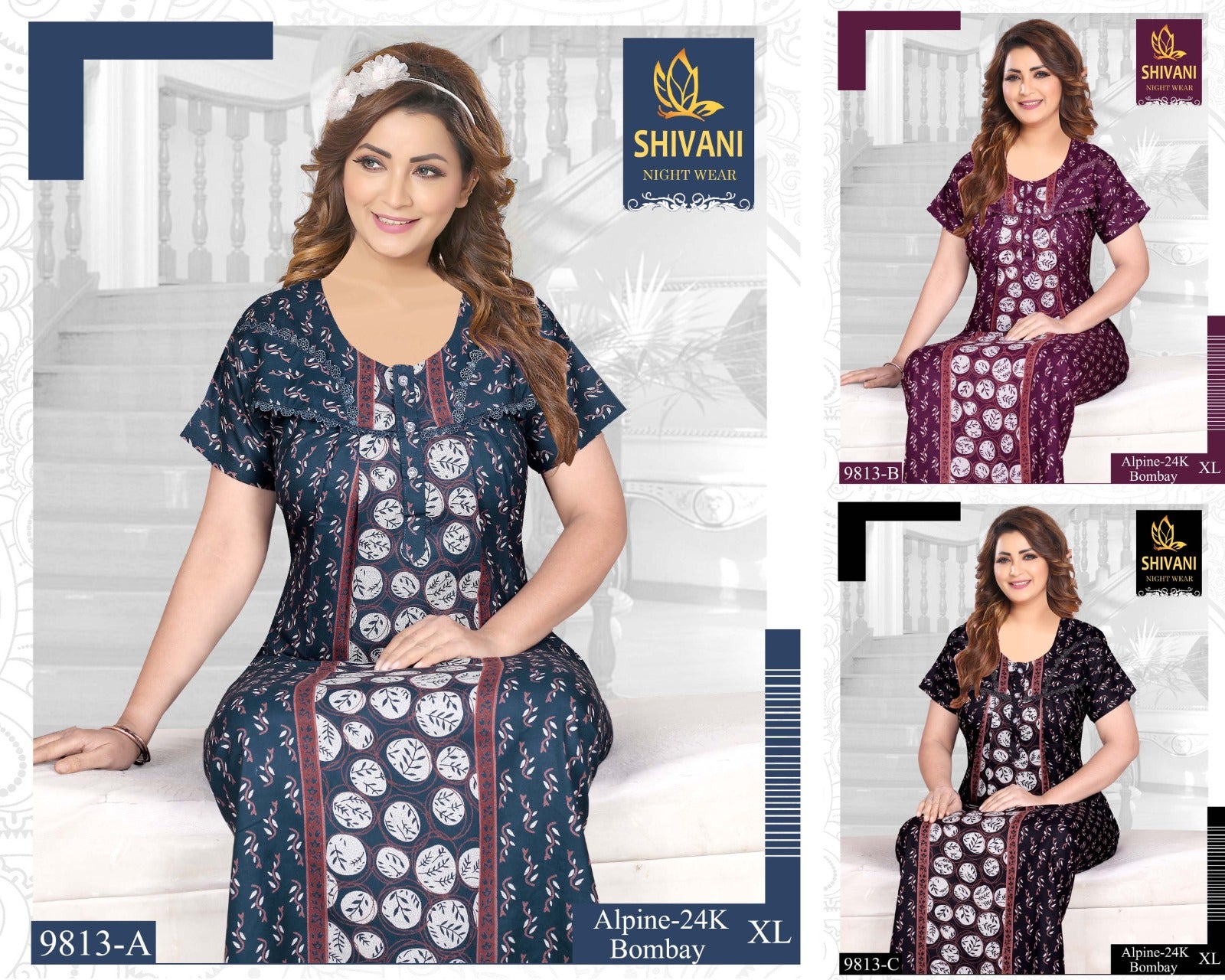 Alpine Gpo Shivani Alpine Night Gowns Wholesale Price