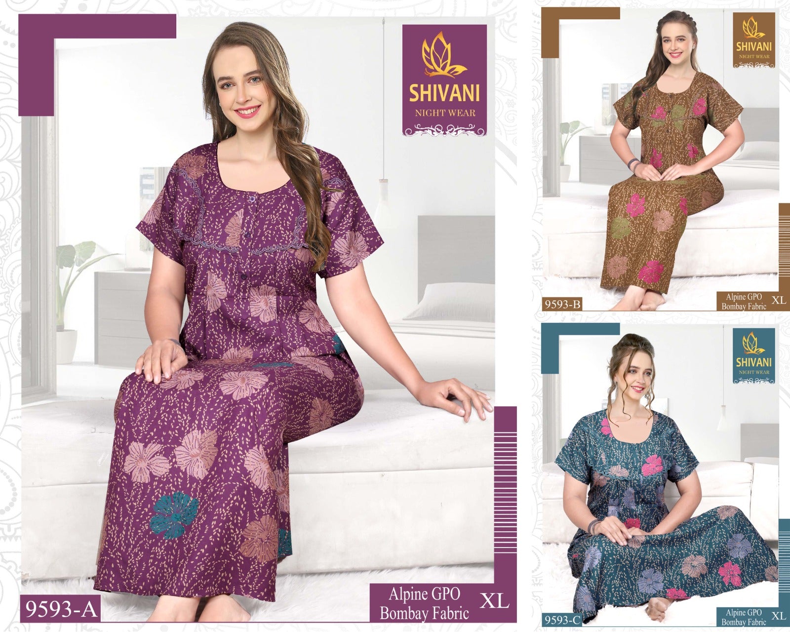 Alpine Gpo Shivani Alpine Night Gowns Wholesale Price