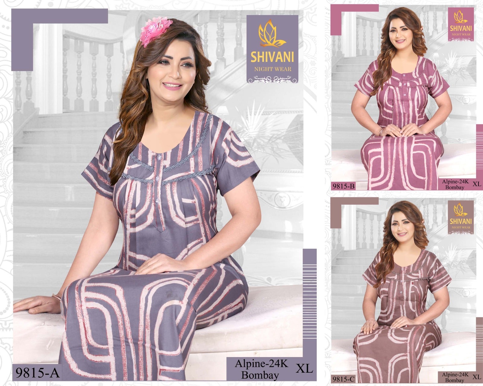 Alpine Gpo Shivani Alpine Night Gowns Wholesale Price