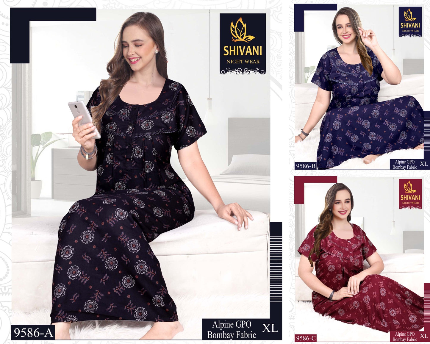 Alpine Gpo Shivani Alpine Night Gowns Wholesale Price