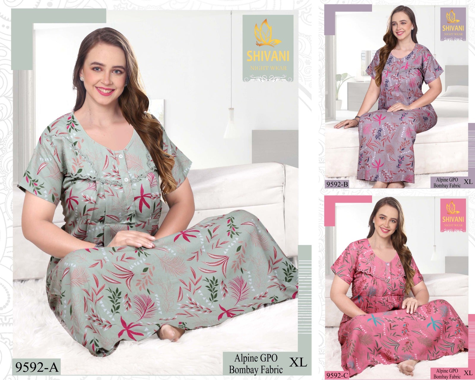 Alpine Gpo Shivani Alpine Night Gowns Wholesale Price