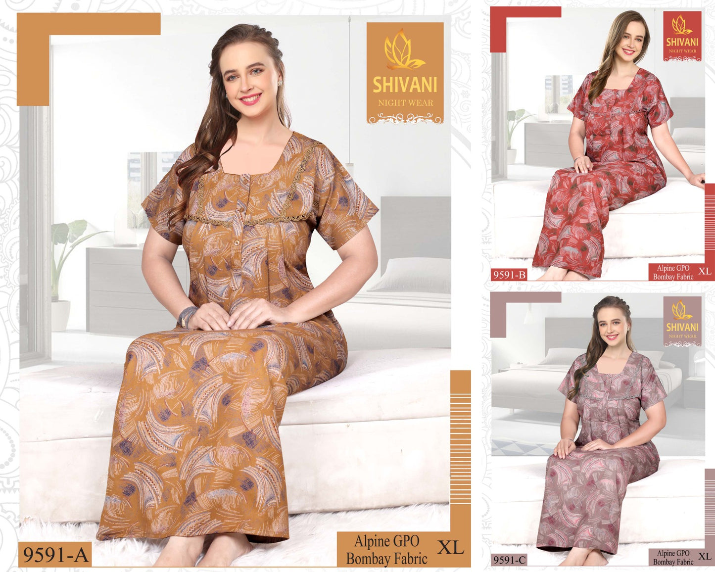 Alpine Gpo Shivani Alpine Night Gowns Wholesale Price