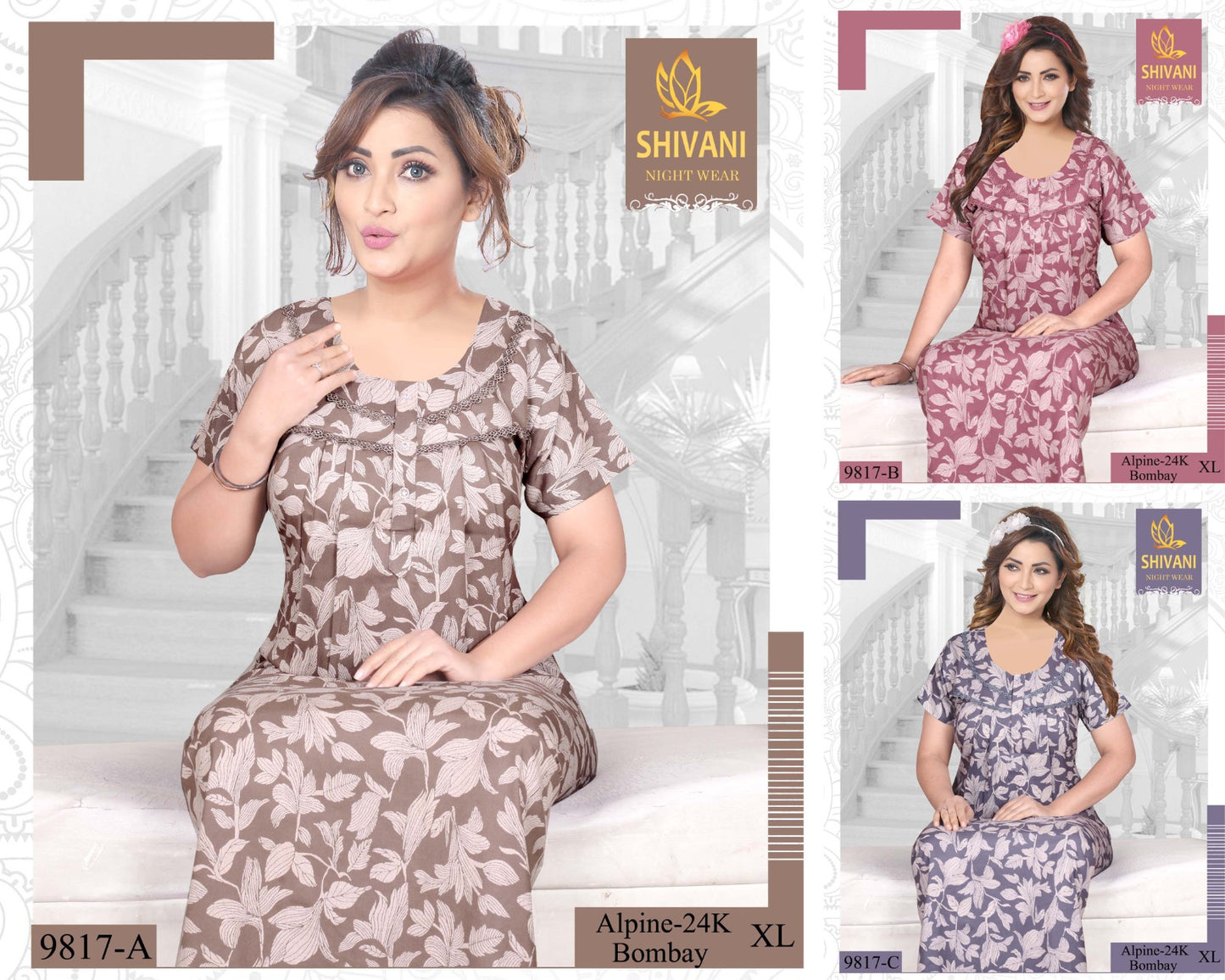 Alpine Gpo Shivani Alpine Night Gowns Wholesale Price