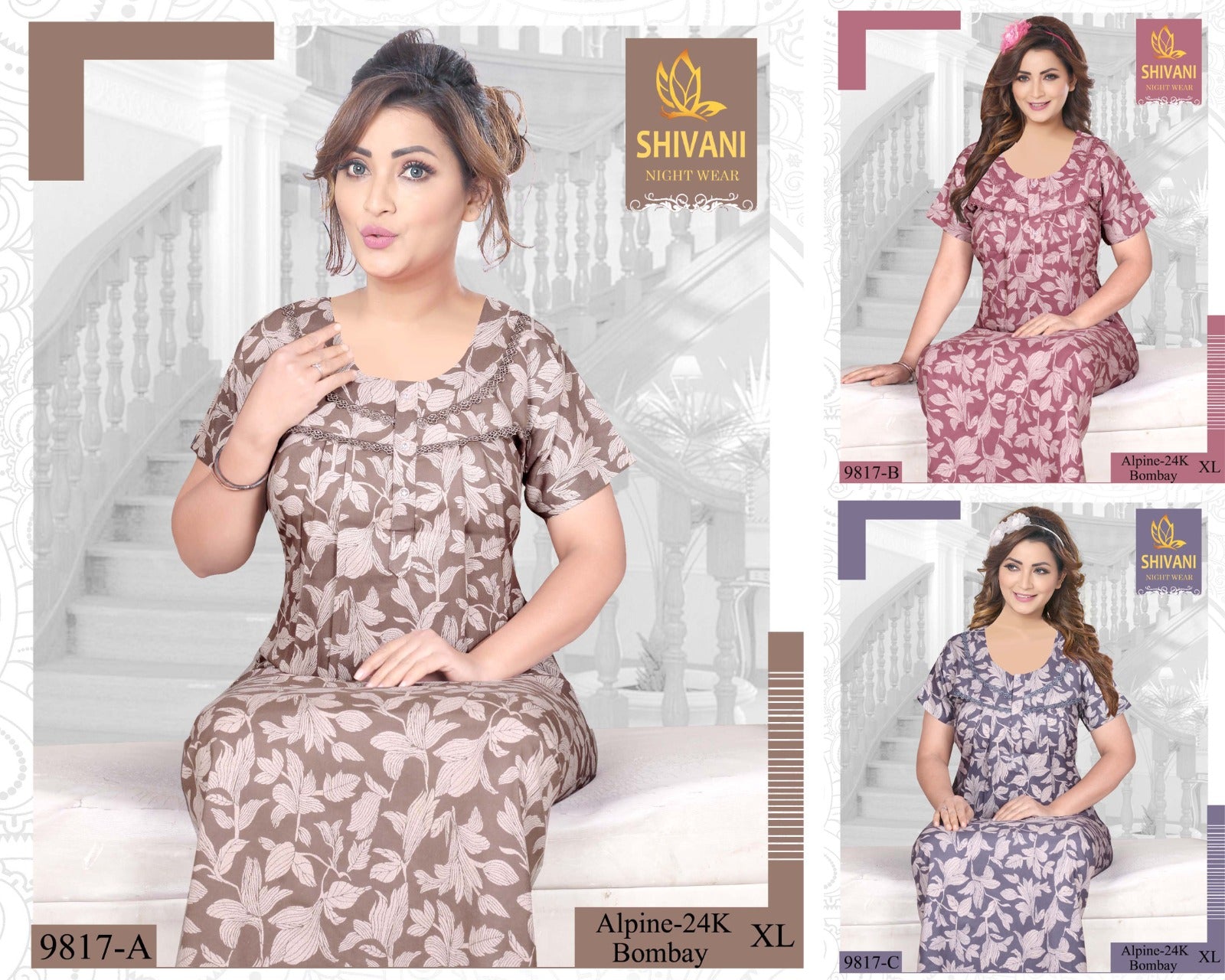 Alpine Gpo Shivani Alpine Night Gowns Wholesale Price