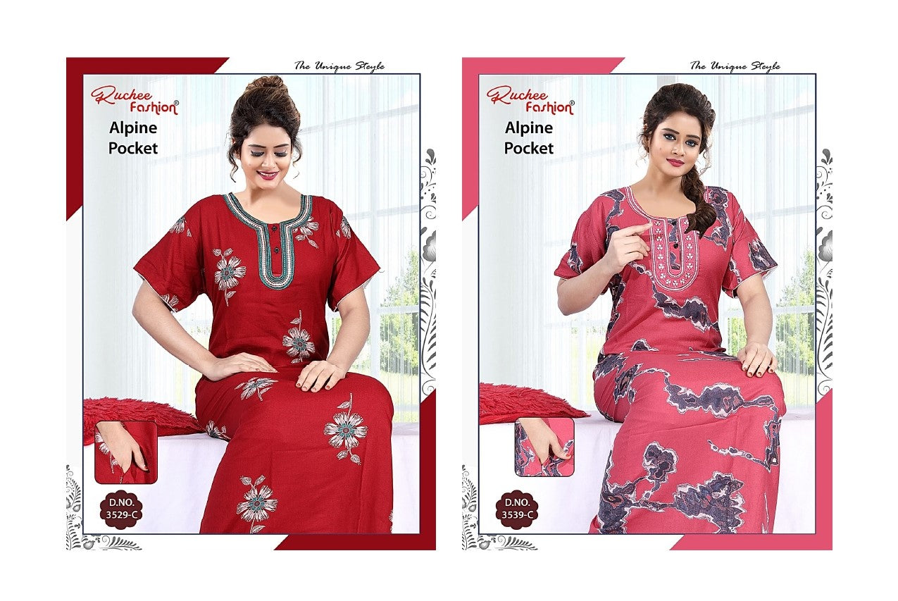 Alpine Pocket 010825 Ruchee Fashion Night Gowns Wholesale Price