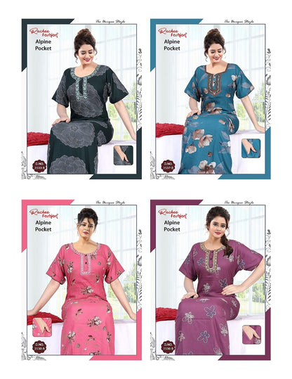 Alpine Pocket 010825 Ruchee Fashion Night Gowns Wholesale Price