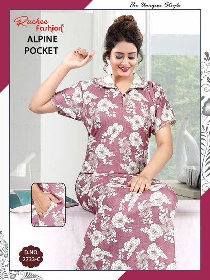 Alpine Pocket 031025 Ruchee Fashion Night Gowns Exporter Ahmedabad