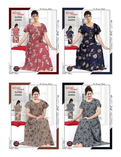 Alpine Pocket 0607 Ruchee Fashion Night Gowns Supplier Gujarat