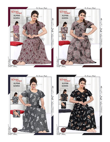 Alpine Pocket 0607 Ruchee Fashion Night Gowns Supplier Gujarat