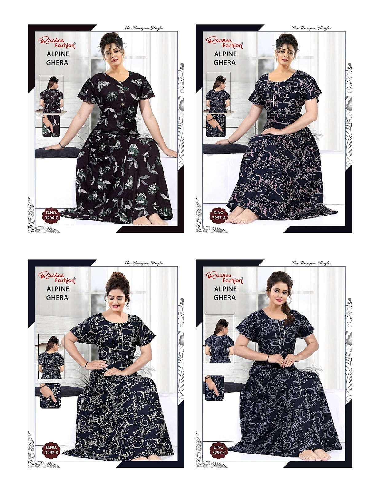 Alpine Pocket 0607 Ruchee Fashion Night Gowns Supplier Gujarat