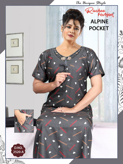 Alpine Pocket 080125 Ruchee Fashion Night Gowns Wholesale