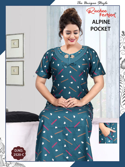 Alpine Pocket 080125 Ruchee Fashion Night Gowns Wholesale