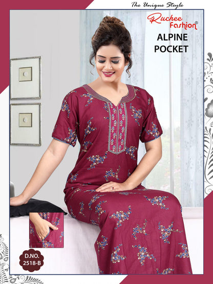 Alpine Pocket 080125 Ruchee Fashion Night Gowns Wholesale