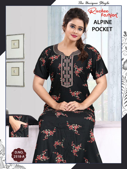 Alpine Pocket 080125 Ruchee Fashion Night Gowns Wholesale