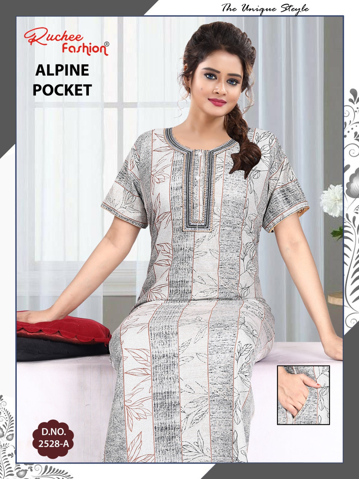 Alpine Pocket 080125 Ruchee Fashion Night Gowns Wholesale