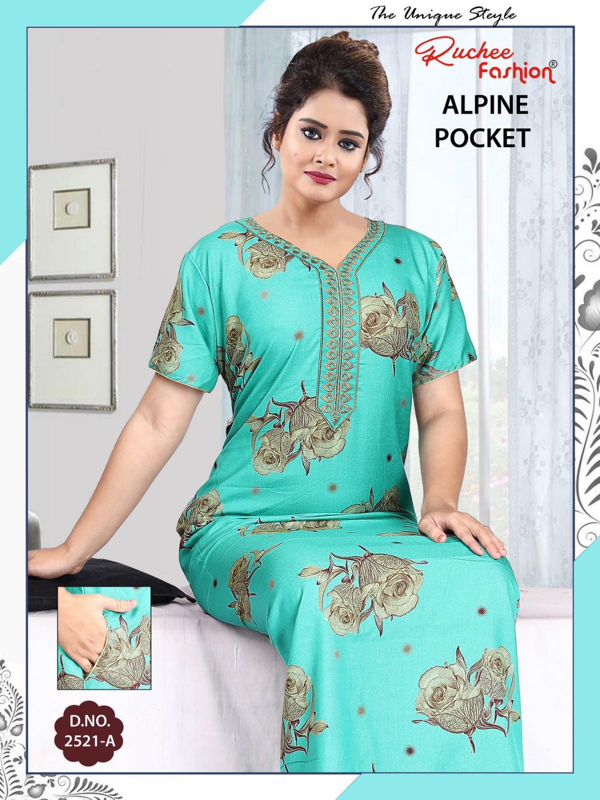 Alpine Pocket 080125 Ruchee Fashion Night Gowns Wholesale