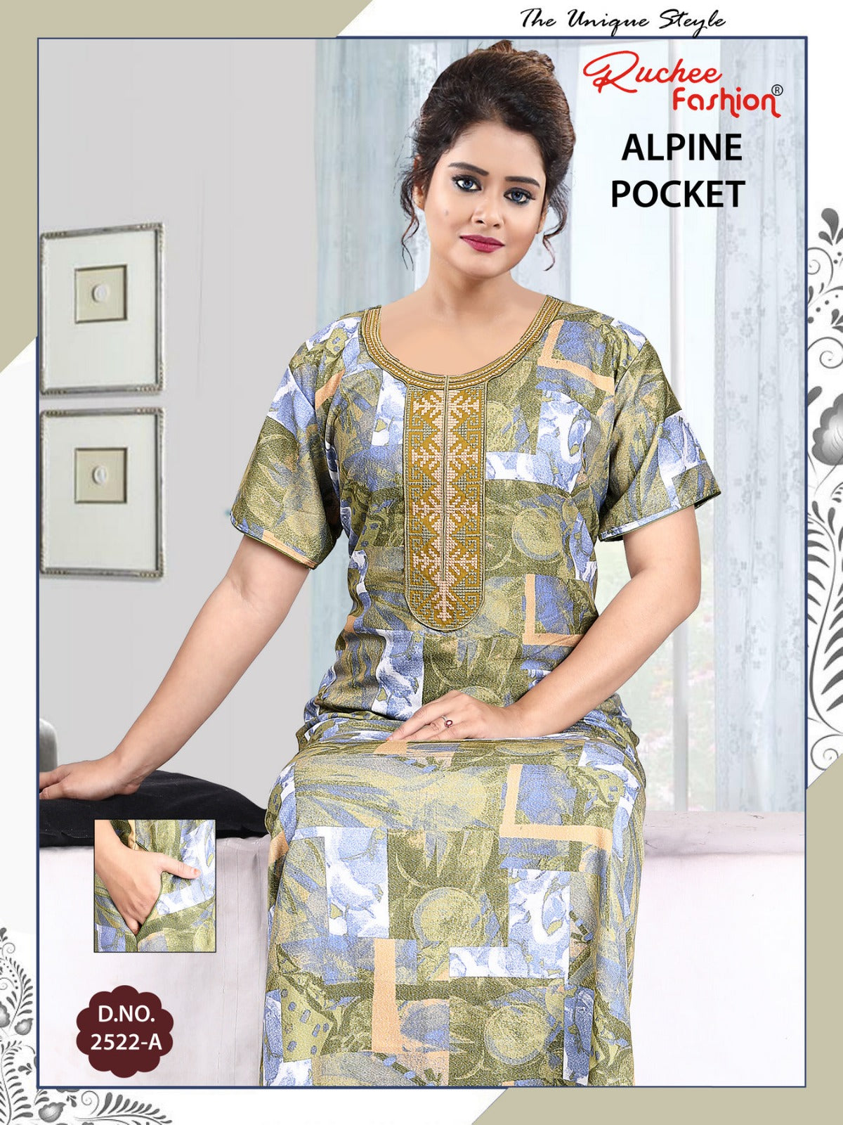 Alpine Pocket 080125 Ruchee Fashion Night Gowns Wholesale