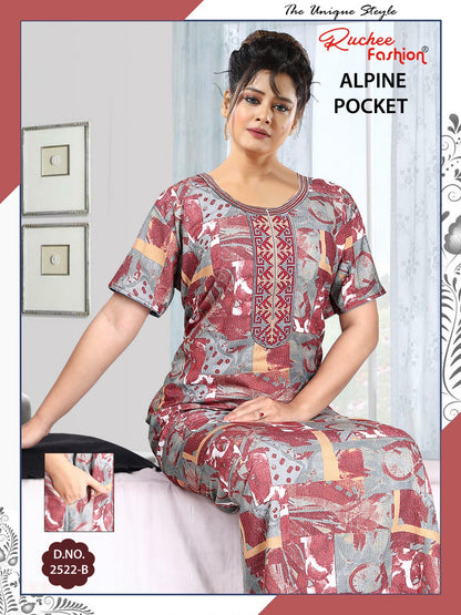 Alpine Pocket 080125 Ruchee Fashion Night Gowns Wholesale