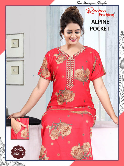 Alpine Pocket 080125 Ruchee Fashion Night Gowns Wholesale