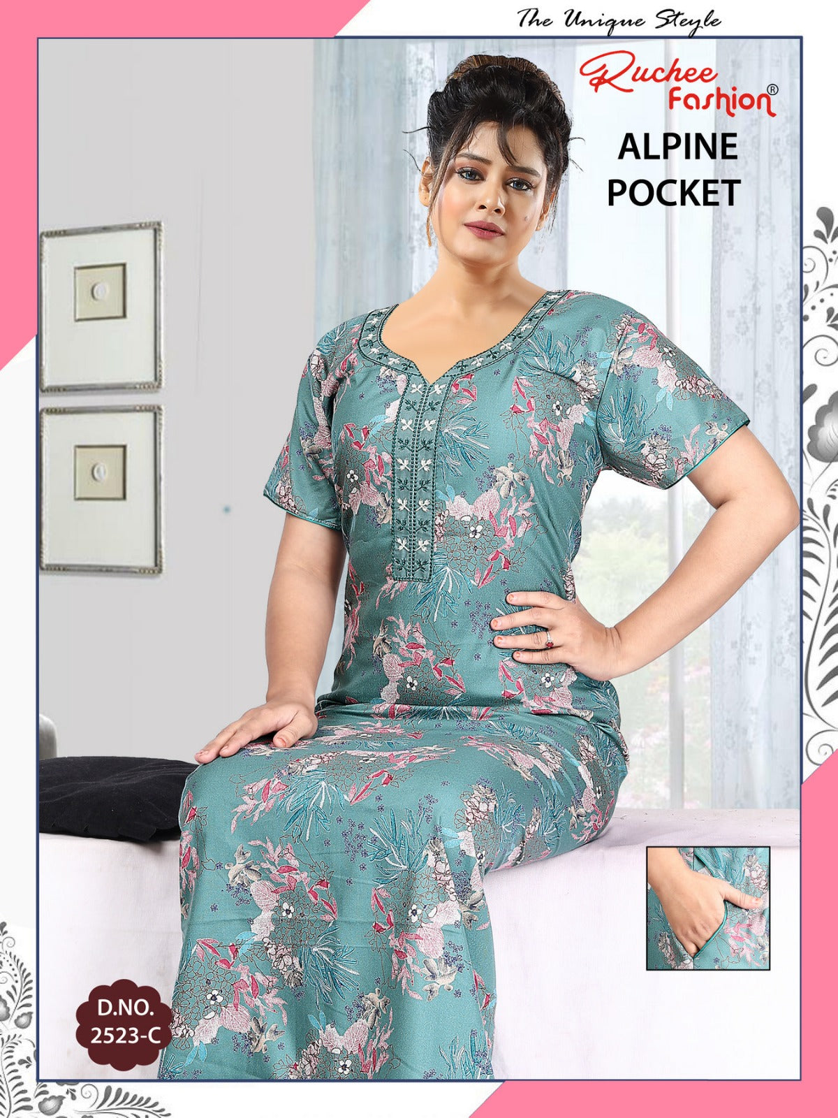 Alpine Pocket 080125 Ruchee Fashion Night Gowns Wholesale