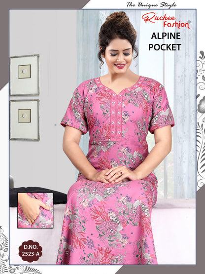 Alpine Pocket 080125 Ruchee Fashion Night Gowns Wholesale