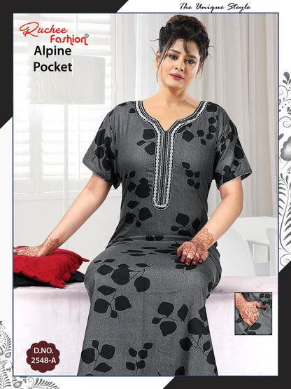 Alpine Pocket 100325 Ruchee Fashion Night Gowns Supplier Ahmedabad