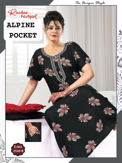 Alpine Pocket 100325 Ruchee Fashion Night Gowns Supplier Ahmedabad