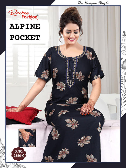 Alpine Pocket 100325 Ruchee Fashion Night Gowns Supplier Ahmedabad
