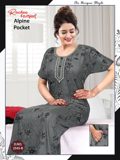 Alpine Pocket 100325 Ruchee Fashion Night Gowns Supplier Ahmedabad