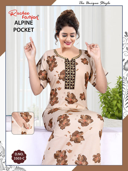 Alpine Pocket 1107 Ruchee Fashion Night Gowns Wholesale