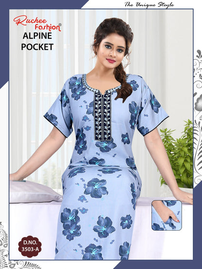 Alpine Pocket 1107 Ruchee Fashion Night Gowns Wholesale