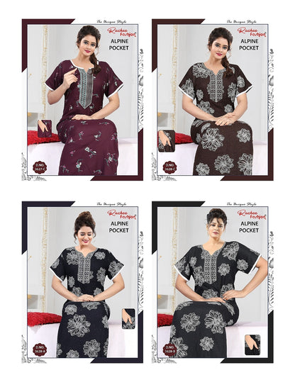Alpine Pocket 1208 Ruchee Fashion Night Gowns Supplier India