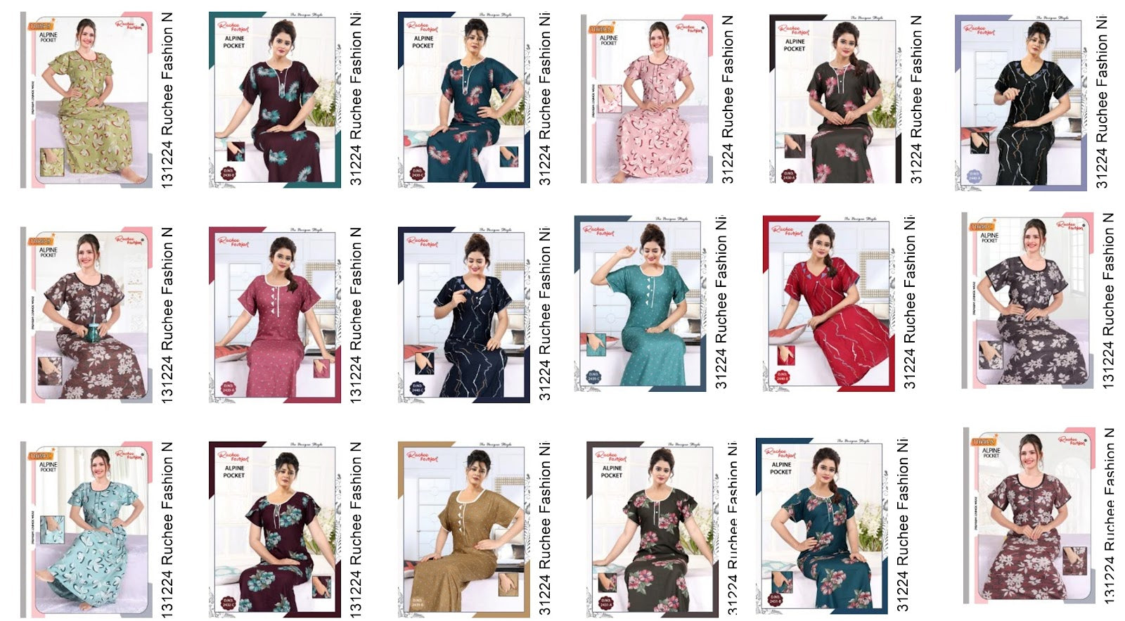 Alpine Pocket 131224 Ruchee Fashion Night Gowns Manufacturer Gujarat