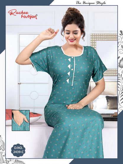 Alpine Pocket 131224 Ruchee Fashion Night Gowns Manufacturer Gujarat
