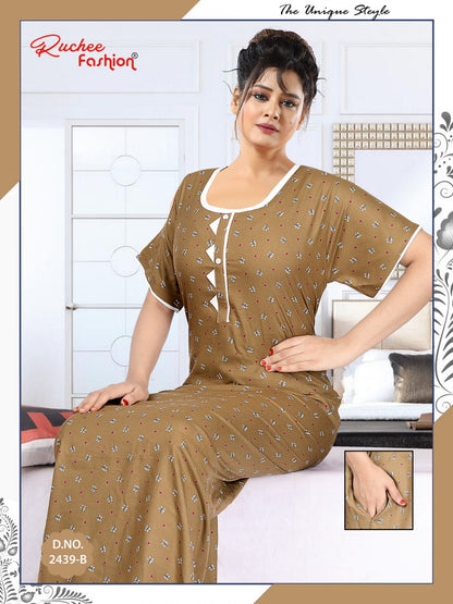 Alpine Pocket 131224 Ruchee Fashion Night Gowns Manufacturer Gujarat