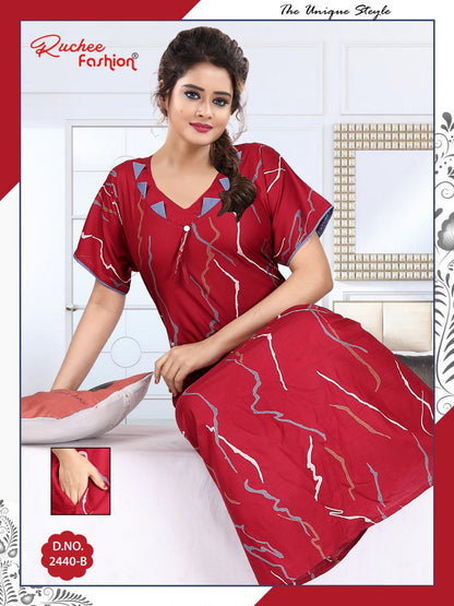Alpine Pocket 131224 Ruchee Fashion Night Gowns Manufacturer Gujarat