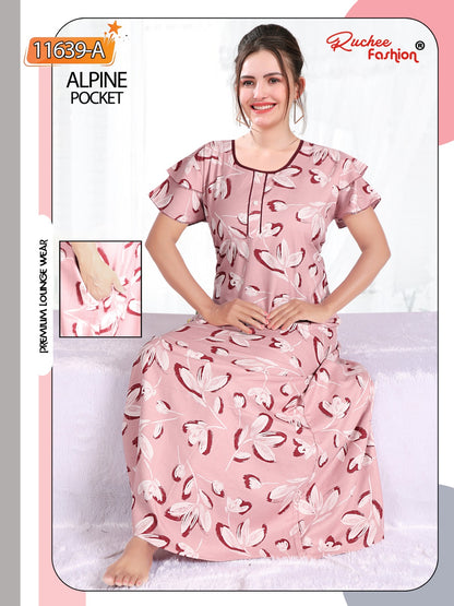 Alpine Pocket 131224 Ruchee Fashion Night Gowns Manufacturer Gujarat
