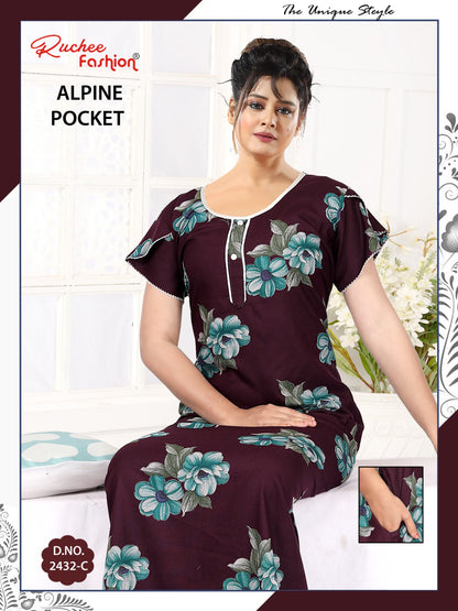 Alpine Pocket 131224 Ruchee Fashion Night Gowns Manufacturer Gujarat