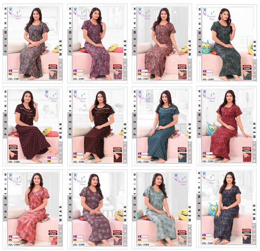 Alpine Pocket 141224 Diamond Queen Night Gowns Wholesaler Gujarat