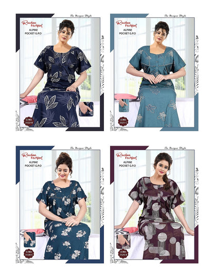 Alpine Pocket 2107 Ruchee Fashion Night Gowns Wholesale Price