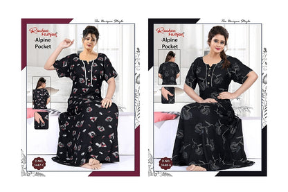 Alpine Pocket 2407 Ruchee Fashion Night Gowns Manufacturer Ahmedabad