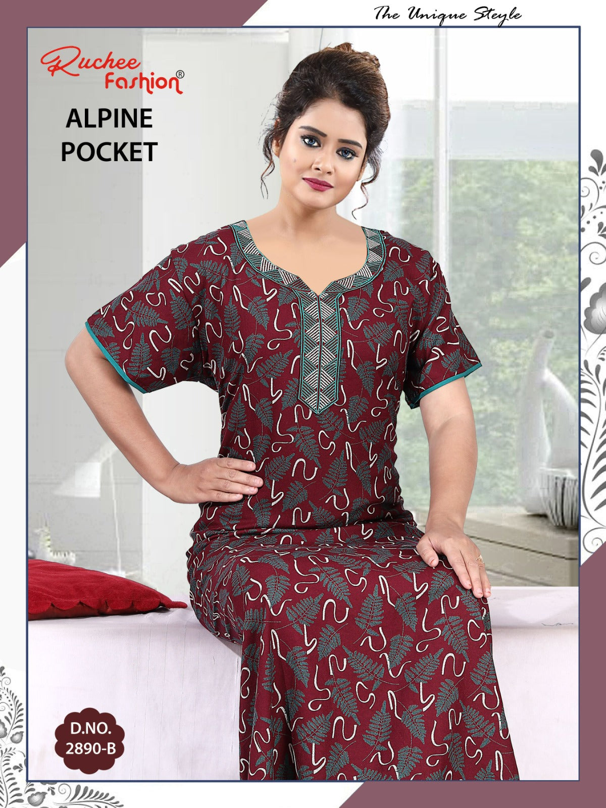 Alpine Pocket 2703 Ruchee Fashion Night Gowns Exporter Gujarat