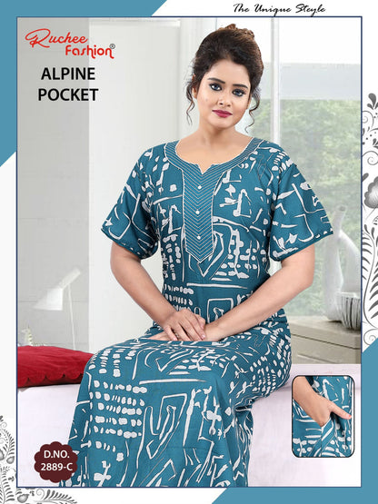 Alpine Pocket 2703 Ruchee Fashion Night Gowns Exporter Gujarat