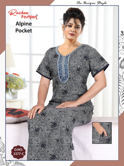 Alpine Pocket 281124 Ruchee Fashion Night Gowns Supplier Gujarat