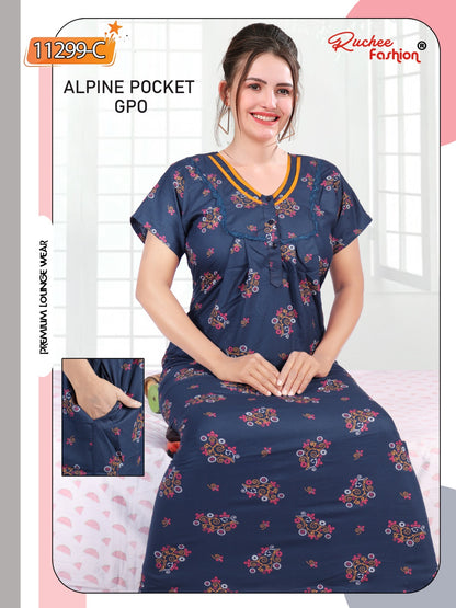 Alpine Pocket Gpo Ruchee Fashion Night Gowns Manufacturer Ahmedabad
