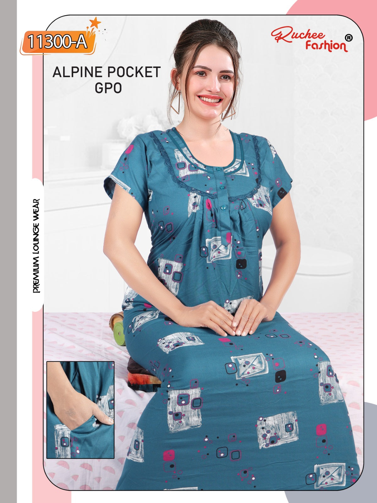 Alpine Pocket Gpo Ruchee Fashion Night Gowns Manufacturer Ahmedabad