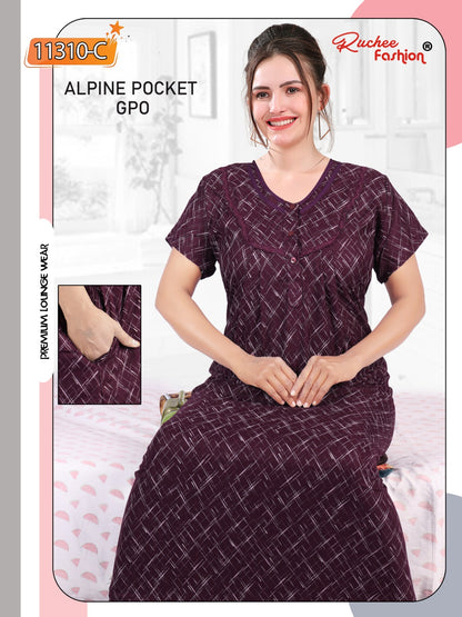 Alpine Pocket Gpo Ruchee Fashion Night Gowns Manufacturer Ahmedabad