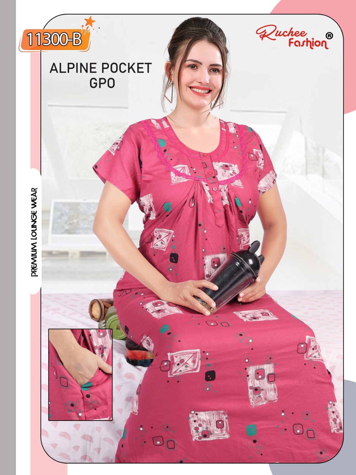 Alpine Pocket Gpo Ruchee Fashion Night Gowns Manufacturer Ahmedabad