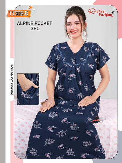 Alpine Pocket Gpo Ruchee Fashion Night Gowns Manufacturer Ahmedabad